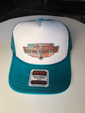White/Teal Foam Trucker