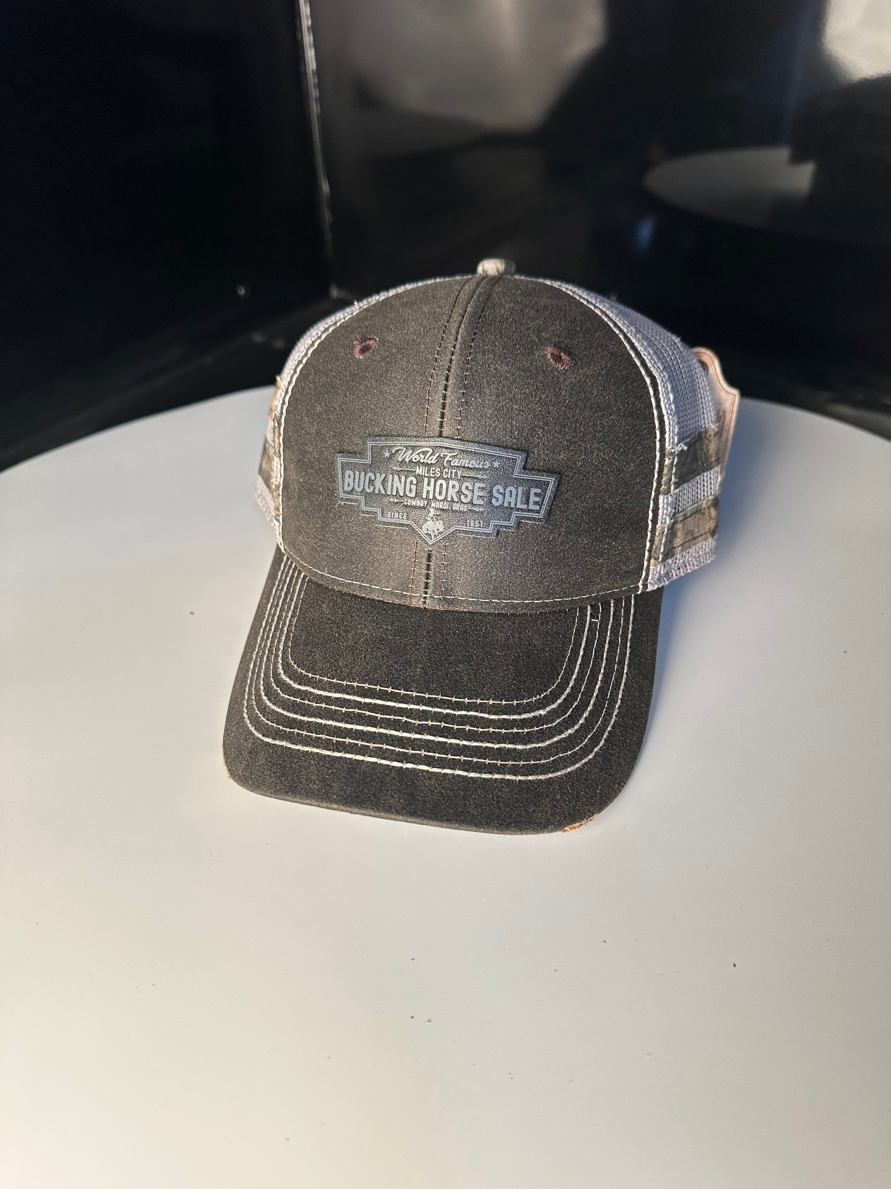 Brown Suede/Camo Patch Cap