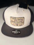 *PreOrder* White/Charcoal FlatBill - Camo Patch Cap