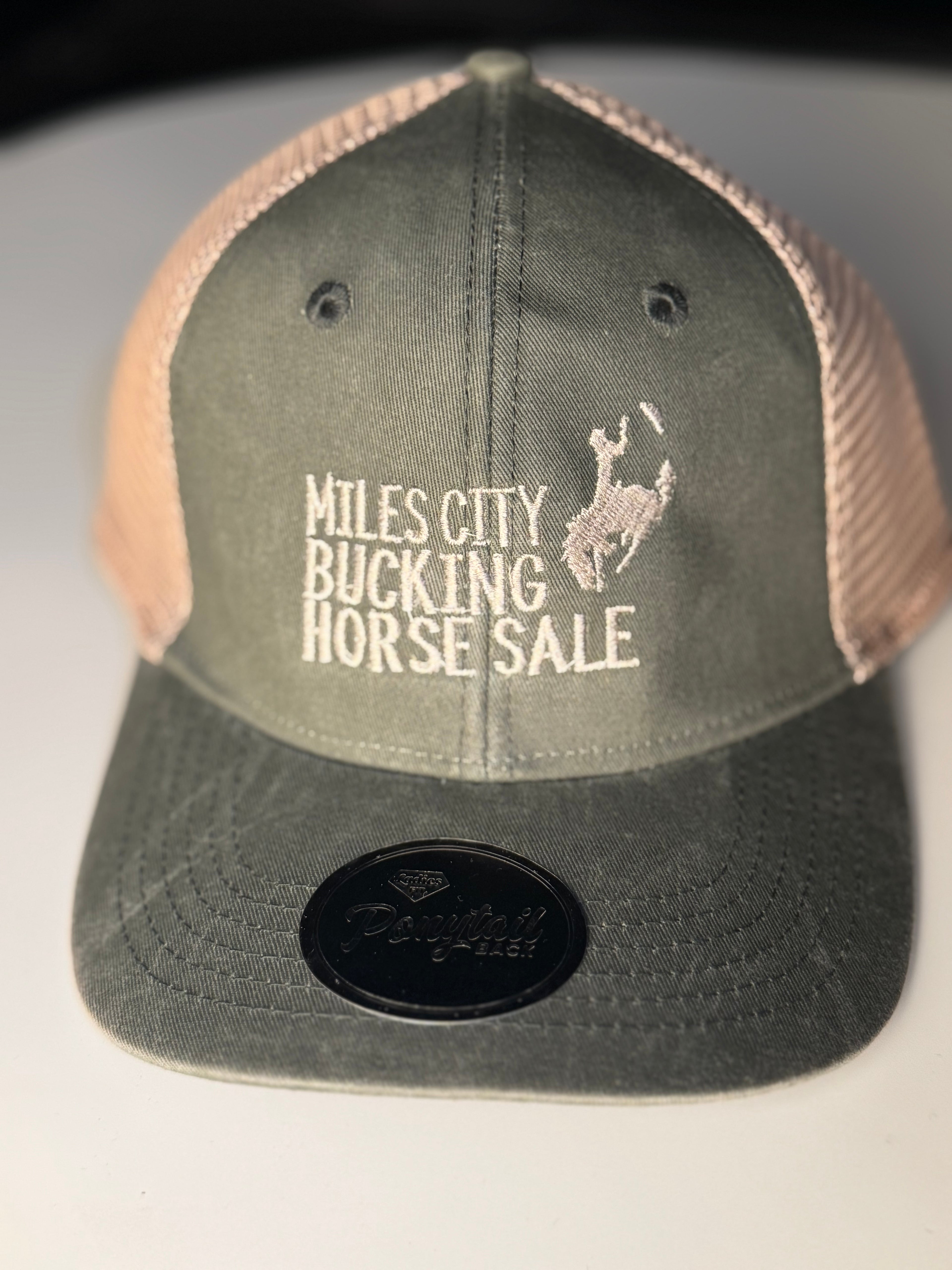 Green/Khaki Ponytail Cap