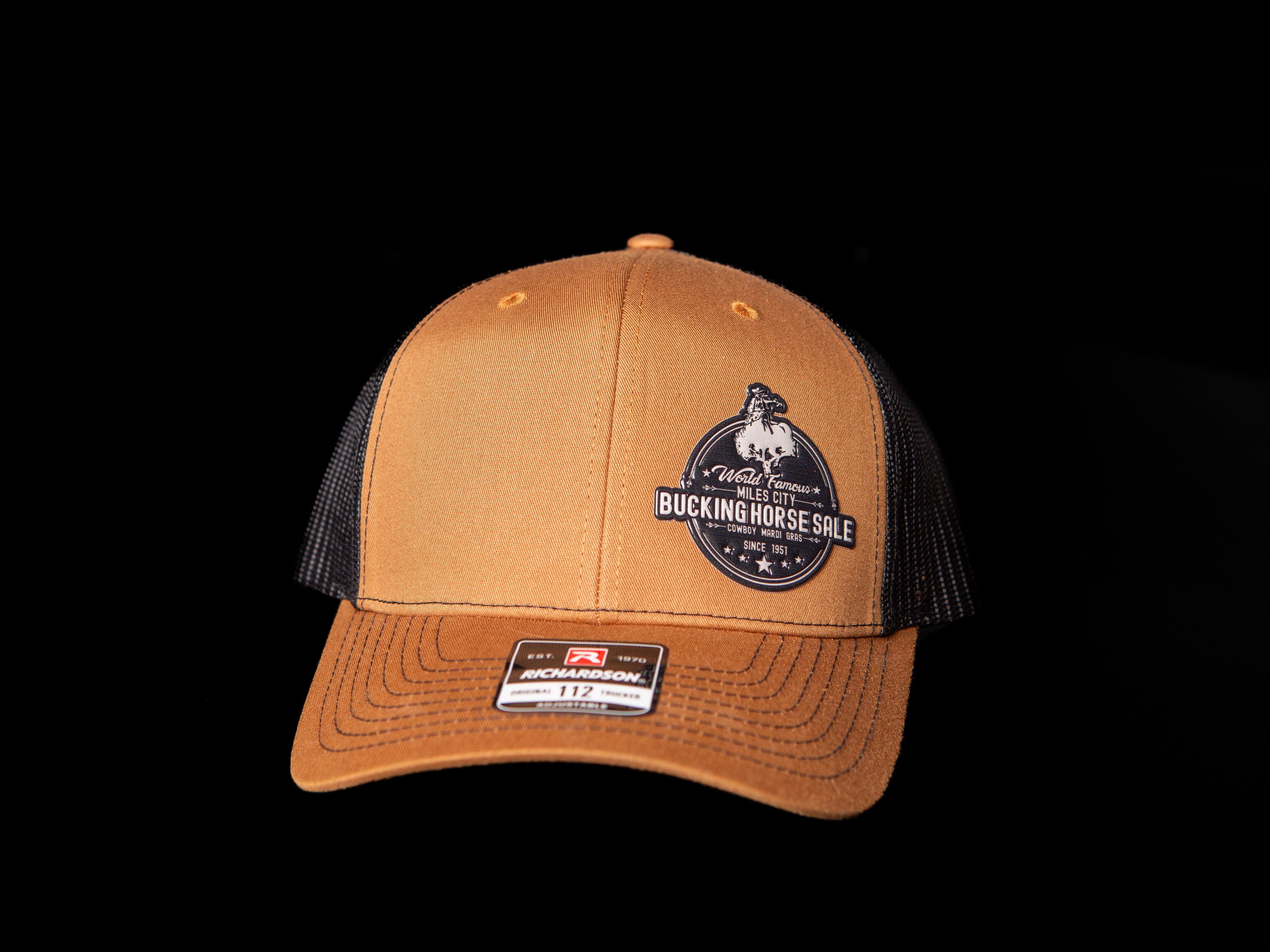 Caramel/Black Snapback - Round Patch
