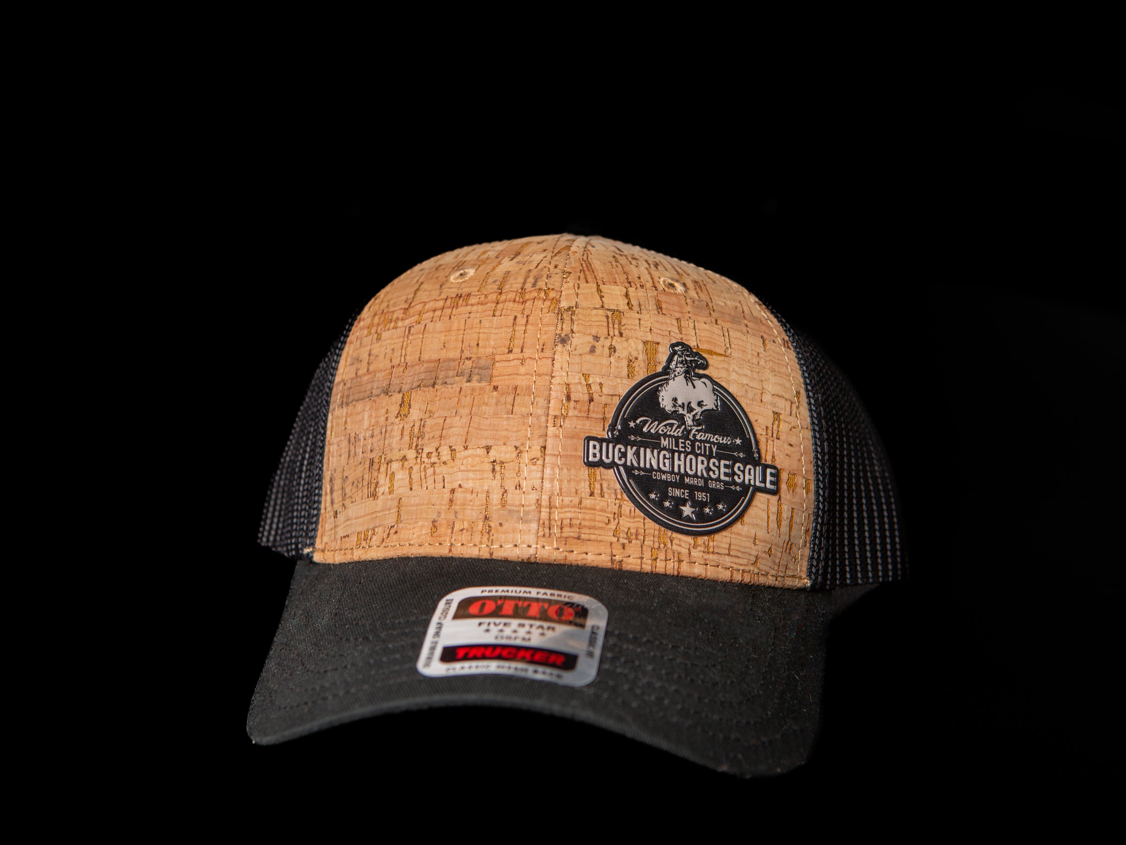 Cork/Black Snapback - Black Round Patch