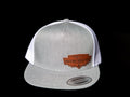 Heather/White Flat Bill - Brown Official Patch