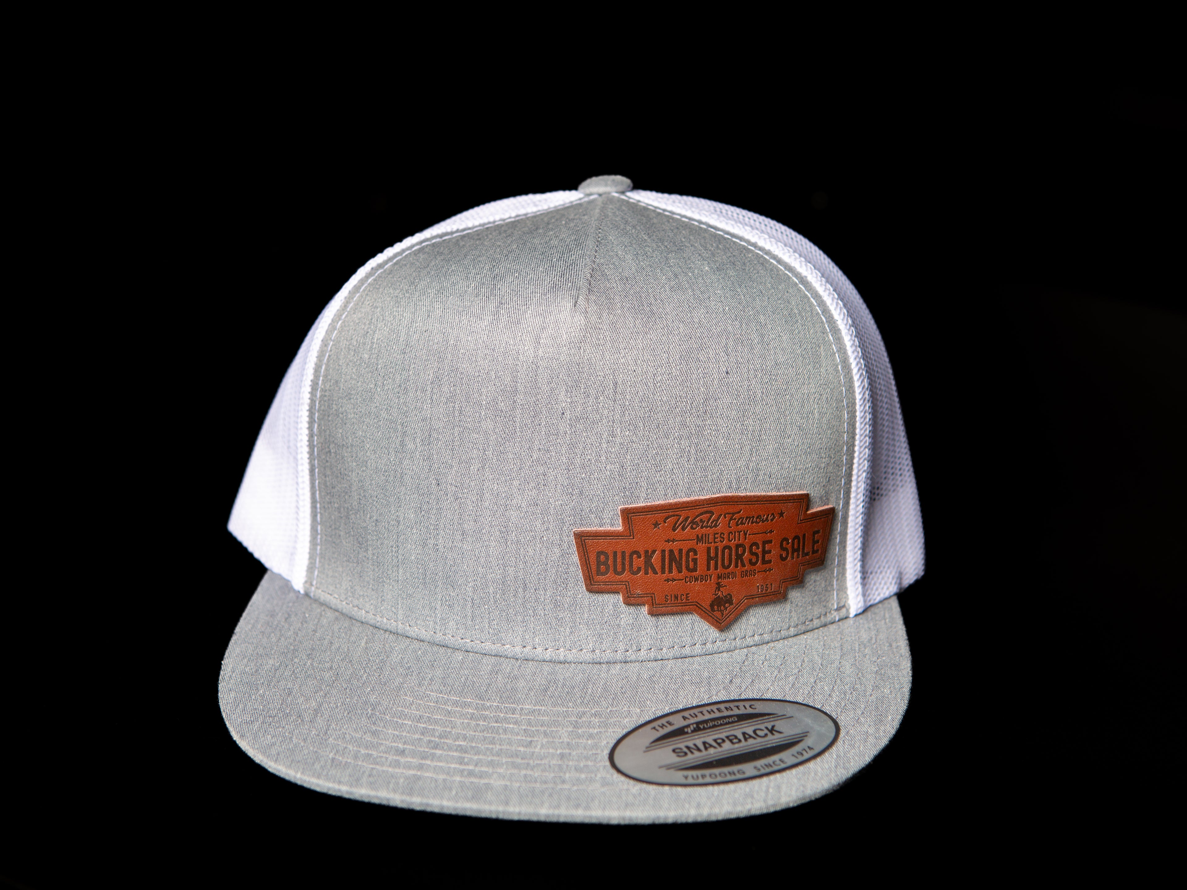 Heather/White Flat Bill - Brown Official Patch