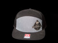 Black/Heather Flat Bill - Black Round Patch
