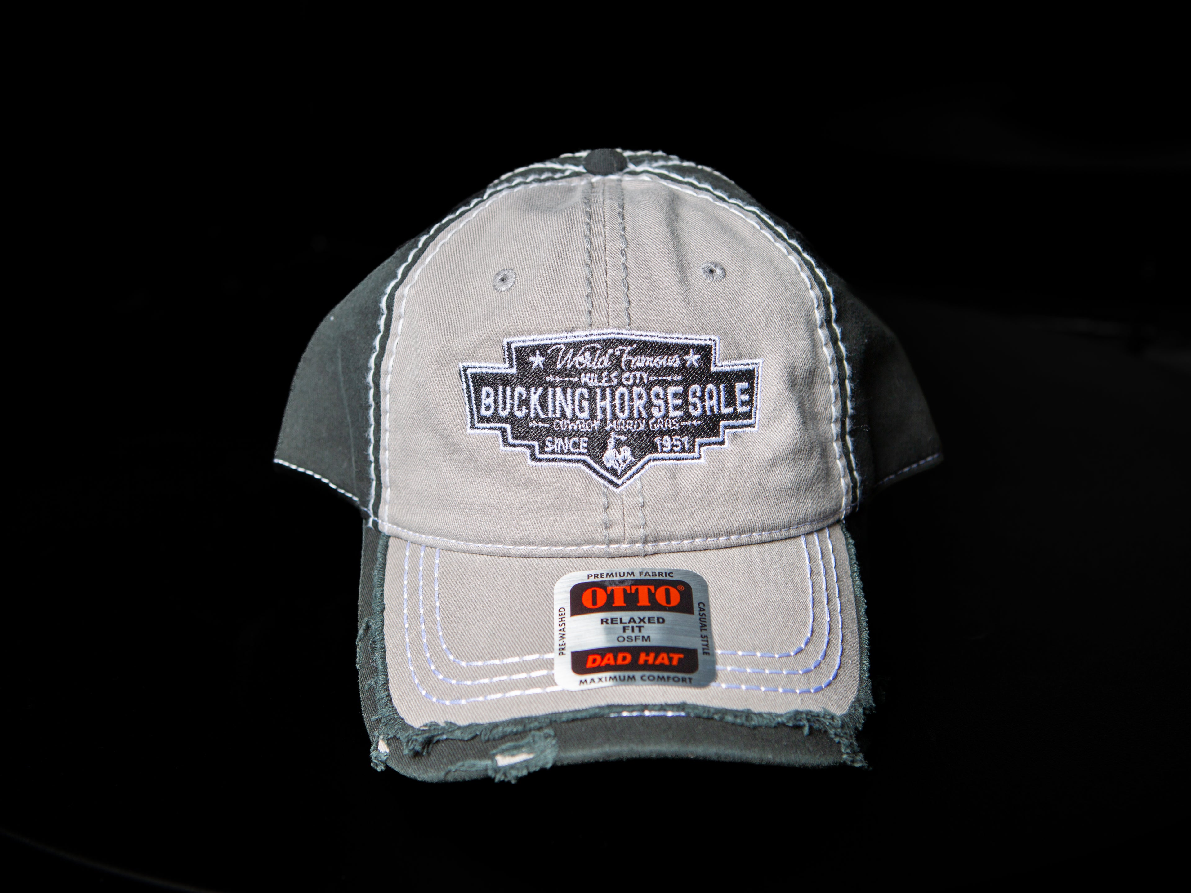 Charcoal/Grey Distressed Round Official Cap
