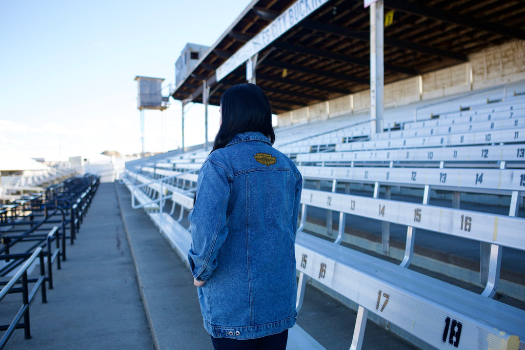 Denim Jacket with Distressed
